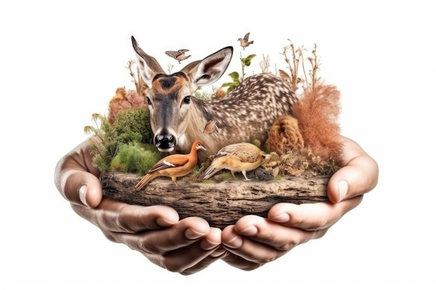 Światowy Dzień Zwierząt Światowy Dzień Dzikiej Przyrody Grupy dzikich zwierząt zostały zgromadzone w rękach ludzi