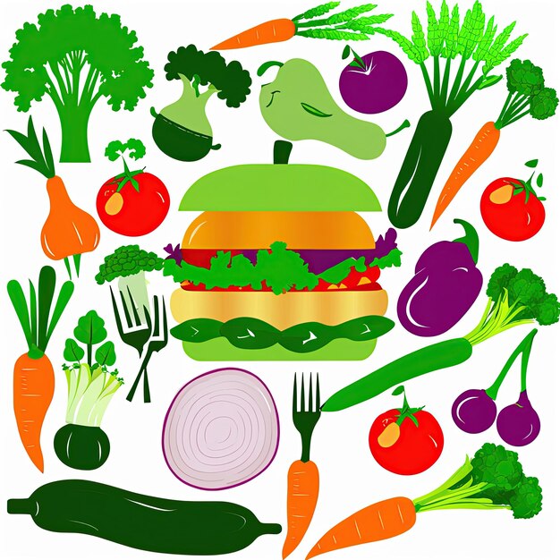 Światowy dzień żywności lub koncepcja dnia wegetariańskiego