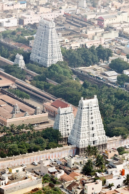 Świątynia Arunachaleswar Tiruvannamalai Tamil Nadu Indie Antena