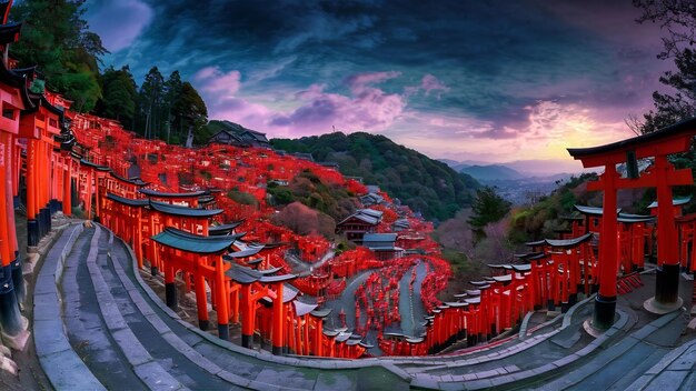 Świątynia Fushimi Inari w Kyoto w Japonii