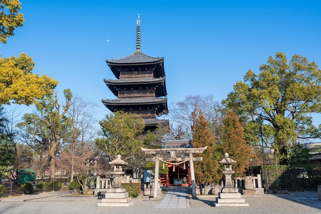 Świątynia Toji Fivestoried Pagoda Miejsce Światowego Dziedzictwa Kioto Japonia