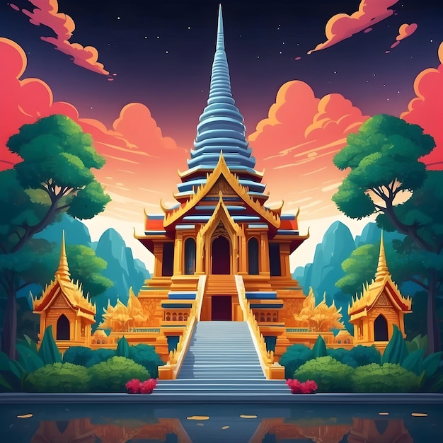 Świątynia Wat Pho, tajlandzki zabytek kulturalny, architektura tajlandzka, świątynia buddyjska Wat Phra Chetuphon