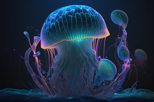 Świecące meduzy AI generatywne