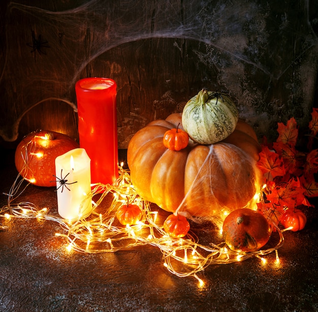 Zdjęcie Świece i dynie halloween