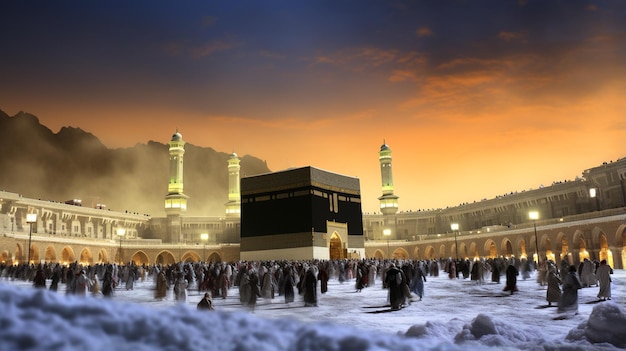 Zdjęcie Święta kaaba w mekce w arabii saudyjskiej