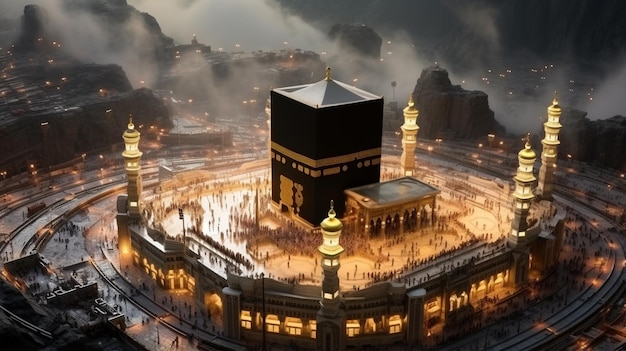 Zdjęcie Święta kaaba w mekce w arabii saudyjskiej