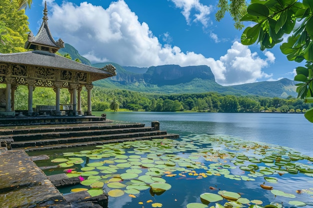 Święta świątynia hinduska w jeziorze Grand Bassin na Mauritiusie