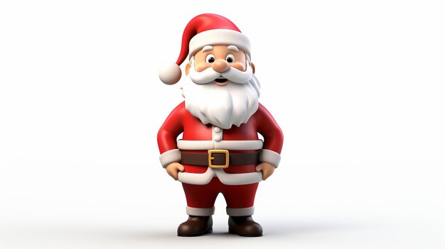 Święto Bożego Narodzenia lub dekoracja Świętego Mikołaja na białym tle na przyjęcie świąteczne