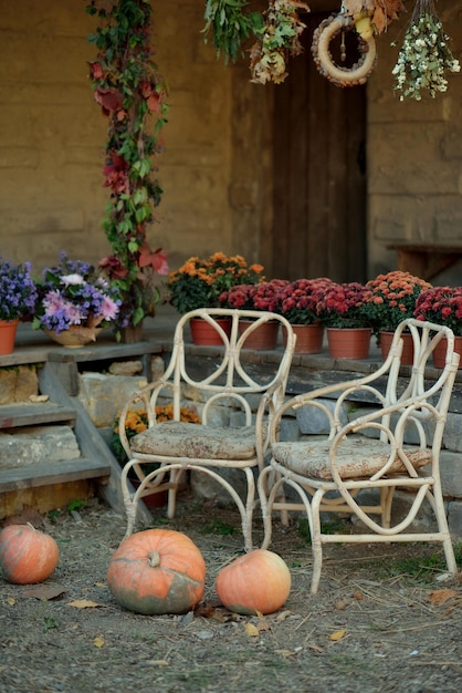 święto dziękczynienia, jesienny wystrój, jesienna dekoracja ślubna, styl vintage