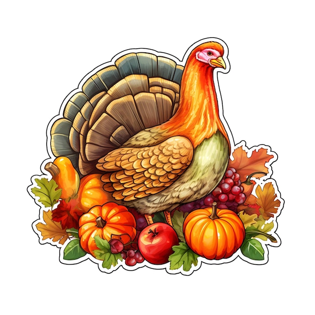 Święto Dziękczynienia w Turcji Zestaw ikon tradycyjnego poczęstunku Święta Dziękczynienia z pieczoną szynką z indyka i słodkimi ziemniakami