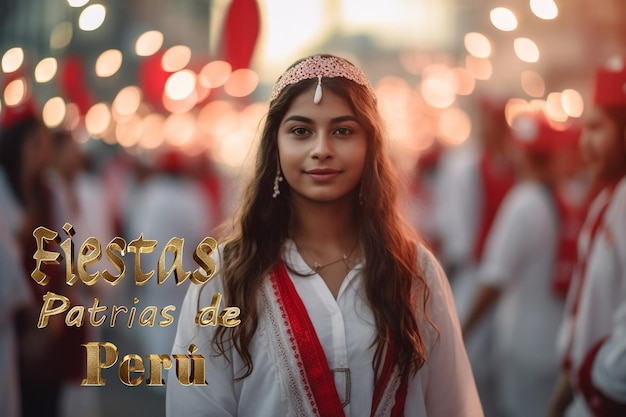 Święto Niepodległości Peru 28 lipca Felices Fiestas Patrias lub peruwiańska duma święto wolności podziw Generative AI