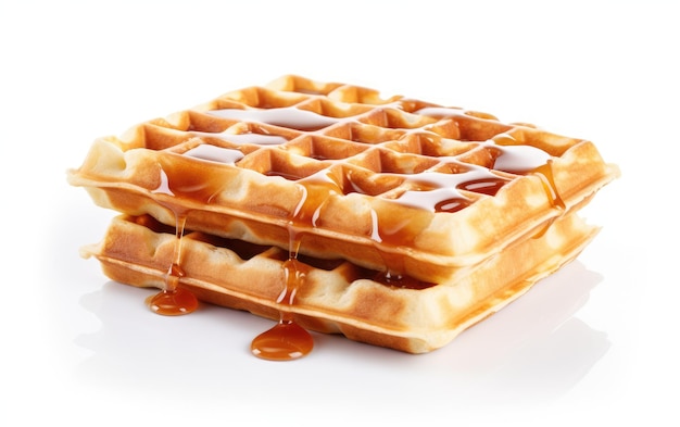 Zdjęcie Święto waffle na białym tle