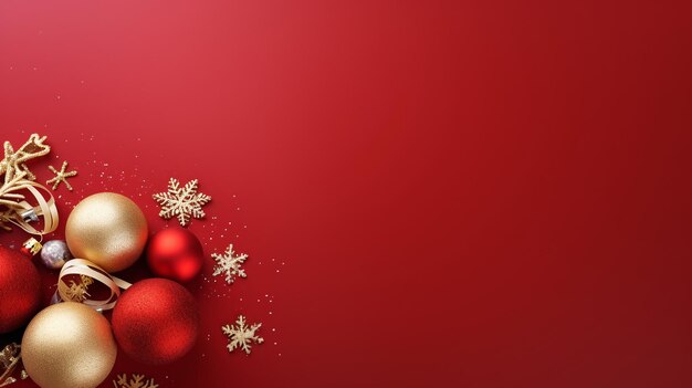 Świętowa kompozycja świąteczna z prezentami i dekoracjami