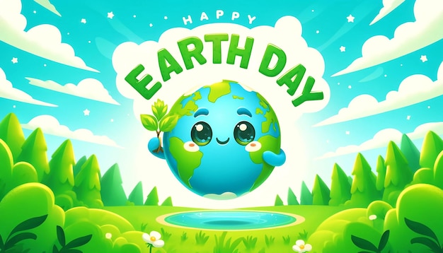 Świętowanie Dnia Ziemi uroczystym i uroczym przedstawieniem planety Ziemia