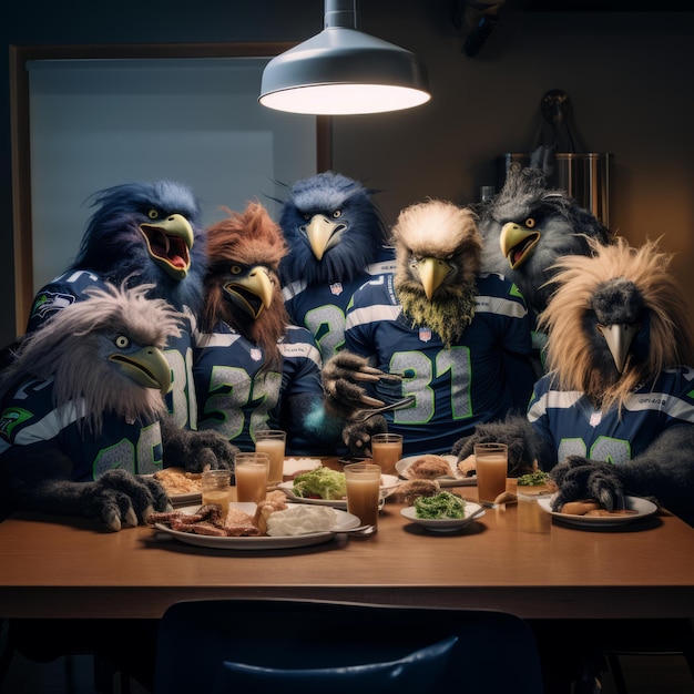 Świętowanie jak Seahawks na kurczakach