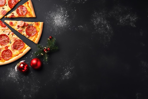 Świętowe rozkosze Pizze przypominające kapelusz Świętego Mikołaja odzwierciedlają ducha Bożego Narodzenia i Nowego Roku