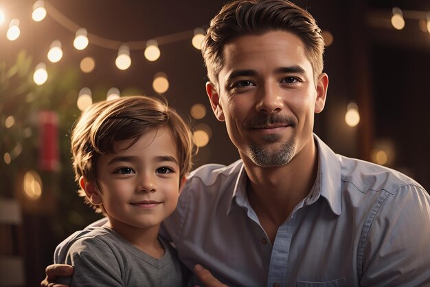 Świętuj Dzień Ojca dzięki oszałamiającemu portretowi ojca i dziecka wykonanemu w realistycznym stylu