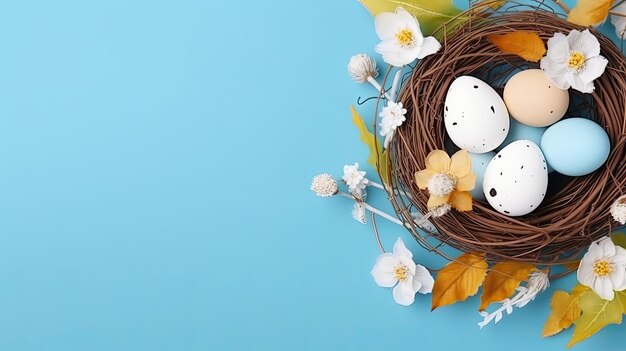 Świętuj Wielkanoc w stylu z tym uroczym zdjęciem przedstawiającym koszyk ozdobiony skomplikowanymi