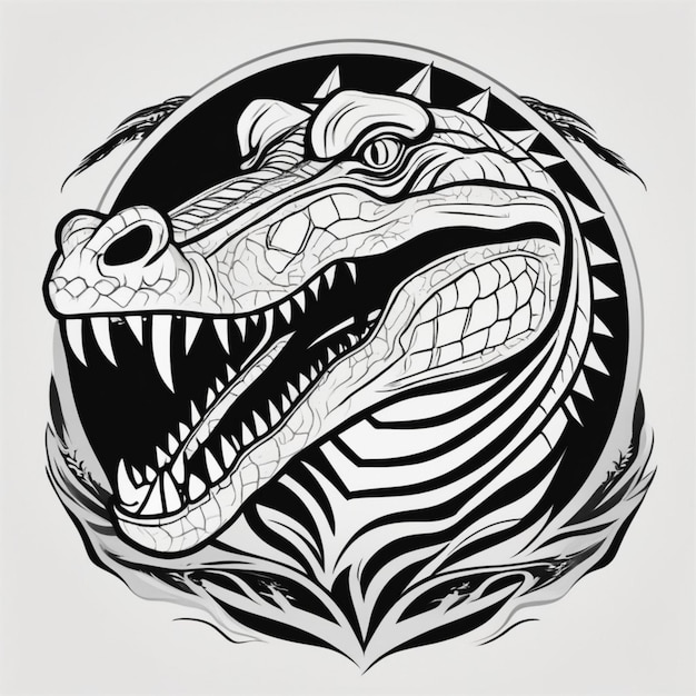 Święty krokodyl plemienny, majestatyczna grafika gadów