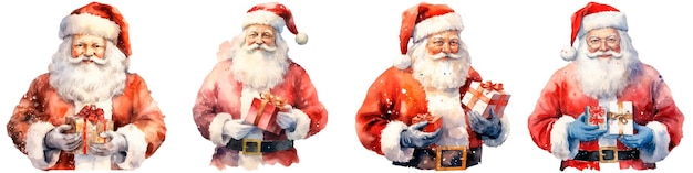 Święty Mikołaj na białym tle koncepcja Świąt Bożego Narodzenia i Nowego Roku