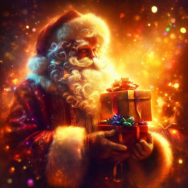 Zdjęcie Święty mikołaj z prezentami