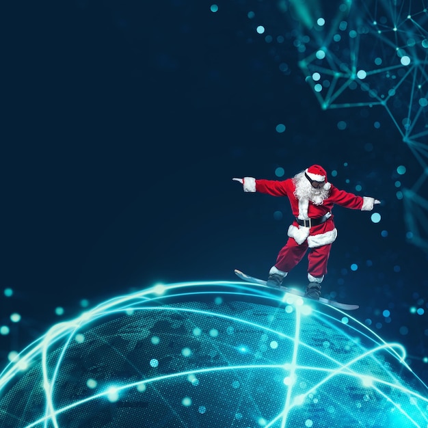 Święty Mikołaj z szybkim internetem