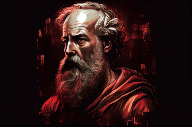 Święty Paweł Apostoł portret kolor ilustracji generatywna Ai