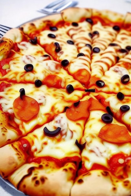 Zdjęcie Świeża domowa włoska pizza margherita z bufalową mozzarellą i bazylią