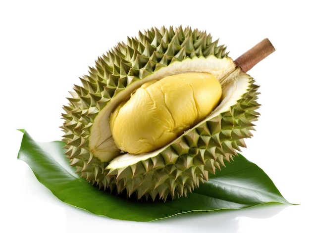 Świeża Durian owoc na białym tle
