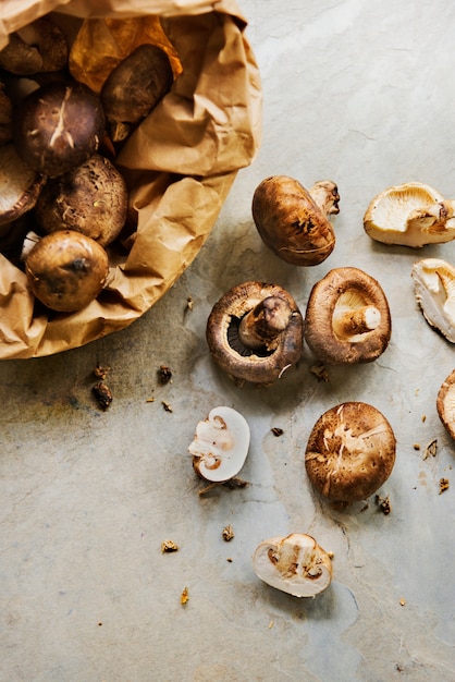 Świeża Organicznie Shiitake Cremini Pieczarka