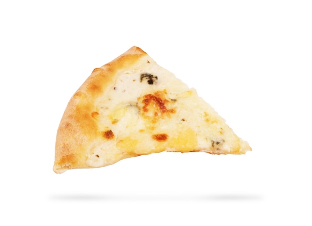 Świeża włoska klasyczna oryginalna pizza na białym tle