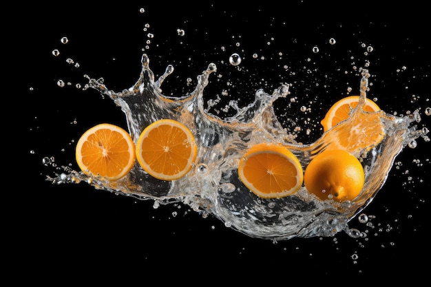 Świeże cytrusowe pomarańcze w wodzie