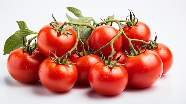 świeże dojrzałe czerwone pomidory na czarnym tle