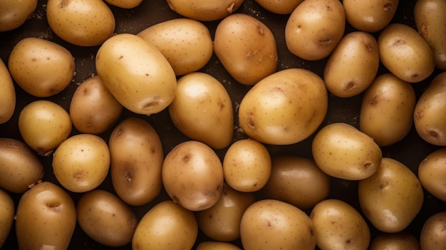 Świeże ekologiczne ziemniaki warzywo poziome tło