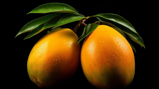 Świeże i soczyste mango na czystym białym tle