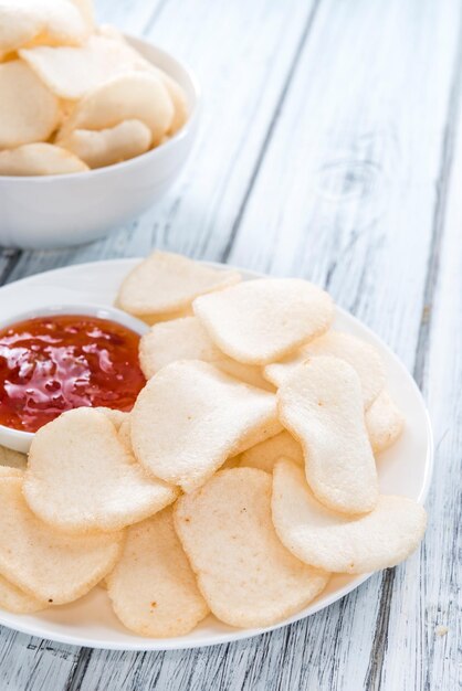 Świeże Krakersy Krewetkowe Krupuk