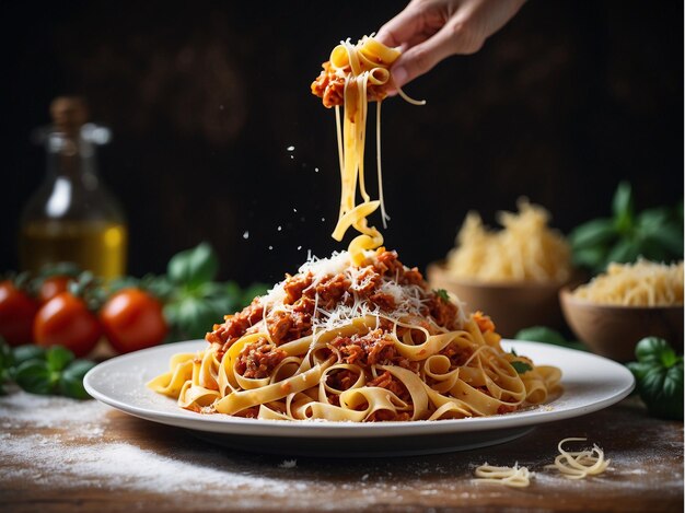 Świeże makarony z mocnym bolognese