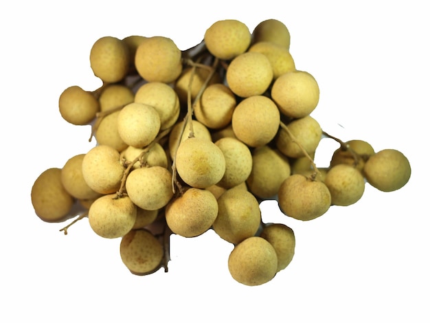 Świeże owoce longan, białe tło zdjęcie