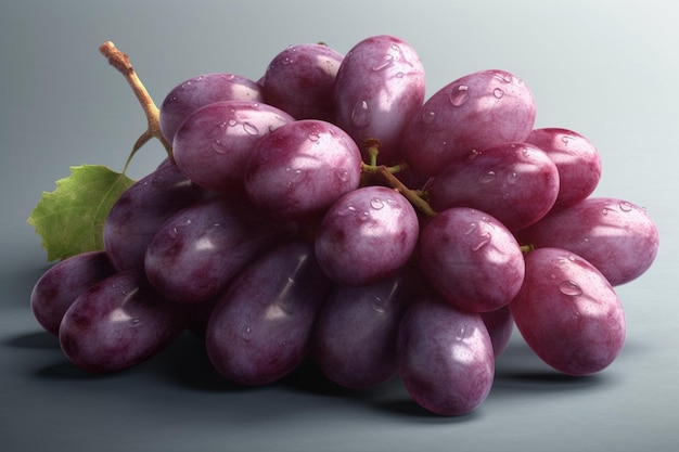 Świeże winogrona na białym tle