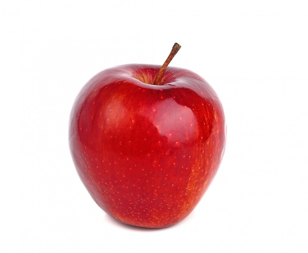 Świezi czerwoni jabłka odizolowywający na białym tle