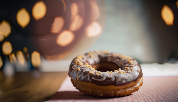 Świezi smakowici pączki z czekoladą 2