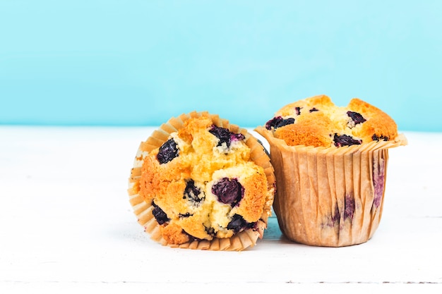 Świeżo Pieczone Muffin Blueberry