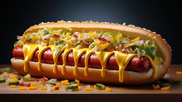 Świeżo zrobiony hot dog