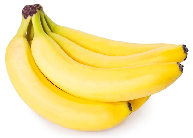 Świeży banan na białym tle