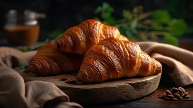 Świeży croissan