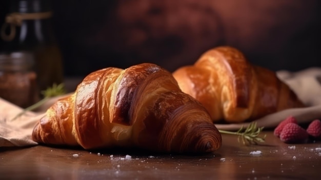 Świeży croissan