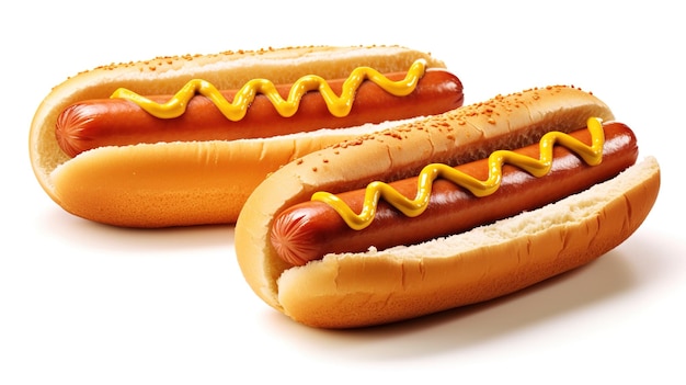 Świeży hot dog odizolowany na białej powierzchni