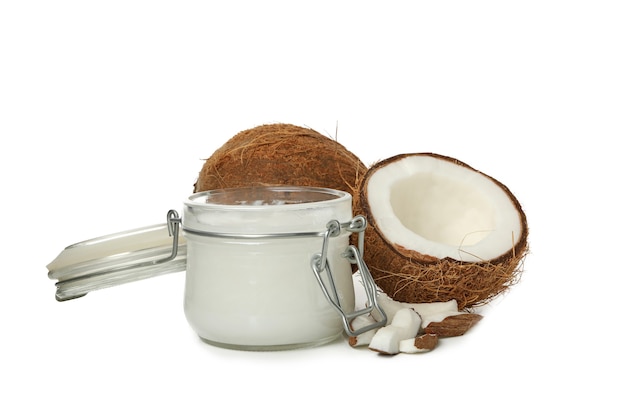 Zdjęcie Świeży kokos i mleko kokosowe