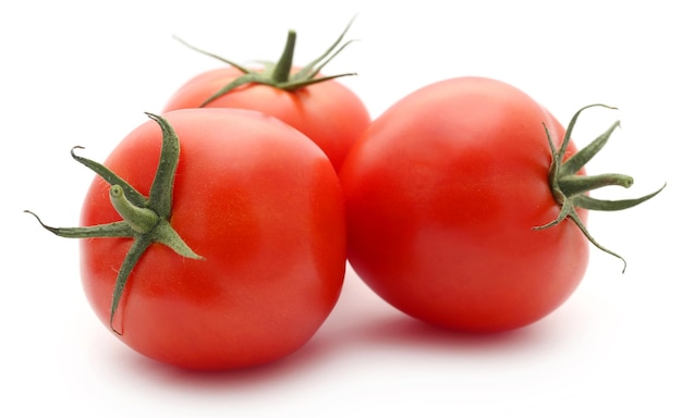 Świeży pomidor ekologiczny izolowany na białym tle