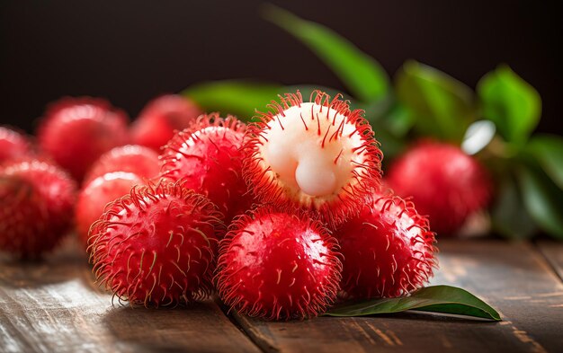 Zdjęcie Świeży rambutan zachwyca z bliska